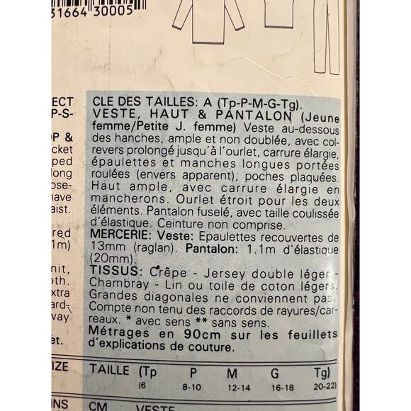 Butterick Sewing pattern 5981 suit open front blazer pants size xs s m - Picture 7 of 8